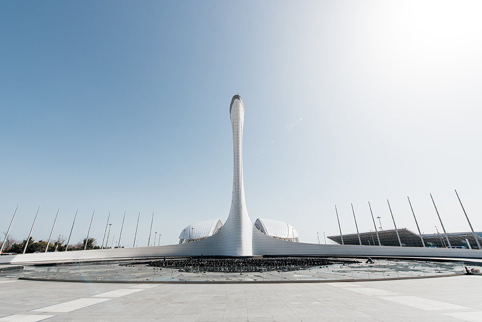 Поющие фонтаны в Олимпийском парке 