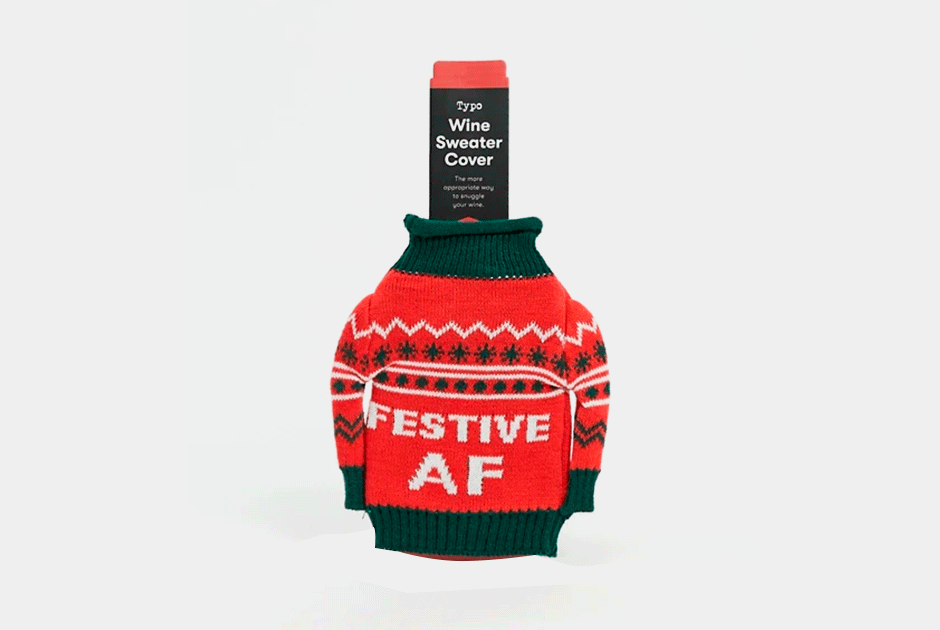 Новогодний свитер для бутылки вина. Другого от 2020 года мы уже не ждем